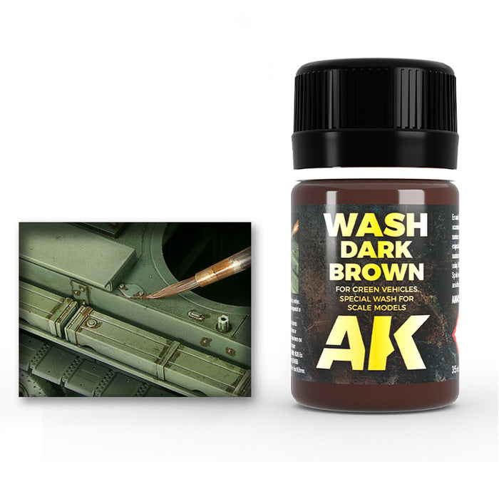 Dark Brown Wash For Green Vehicles