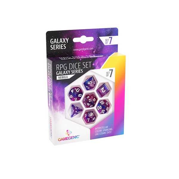Gamegenic Galaxy Series - Nebula - RPG Dice Set (7pcs) Purple