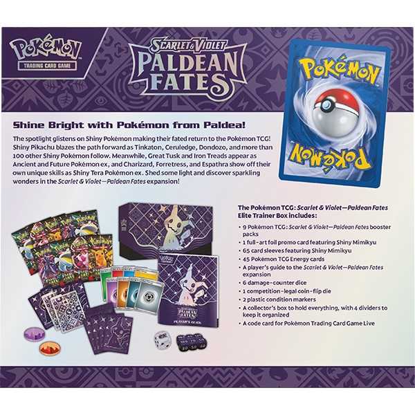 Pokémon Trading Card Game: Scarlet & Violet Paldean Fates Elite Trainer Box