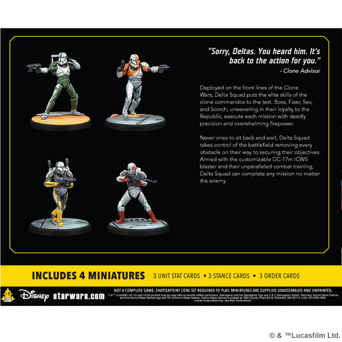 Star Wars Shatterpoint: Detla Squad Form Up Squad Pack