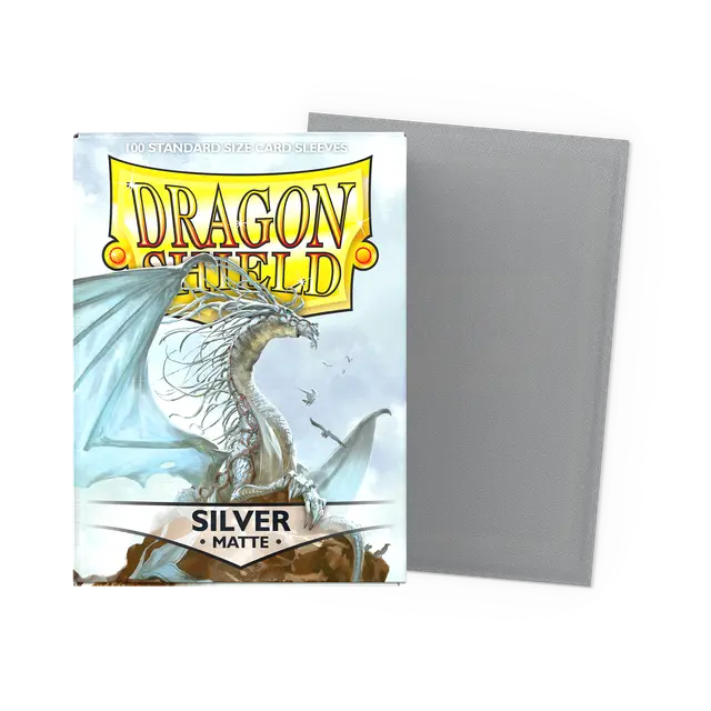 Dragon Shield Matte - Silver (100 ct. in box)