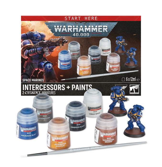 Warhammer 40,000: Space Marine Intercessors + Paints Set
