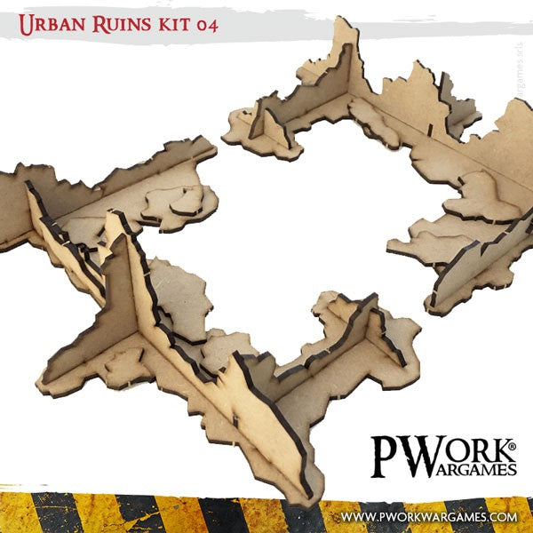 PWork MDF Terrain - Urban Ruins 04