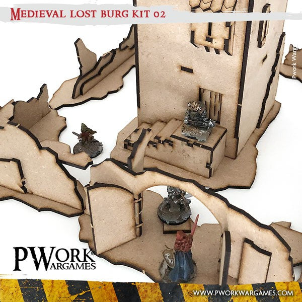 PWork MDF Terrain - Medieval Lost Burg 02
