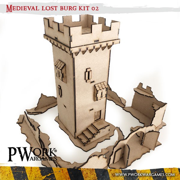 PWork MDF Terrain - Medieval Lost Burg 02