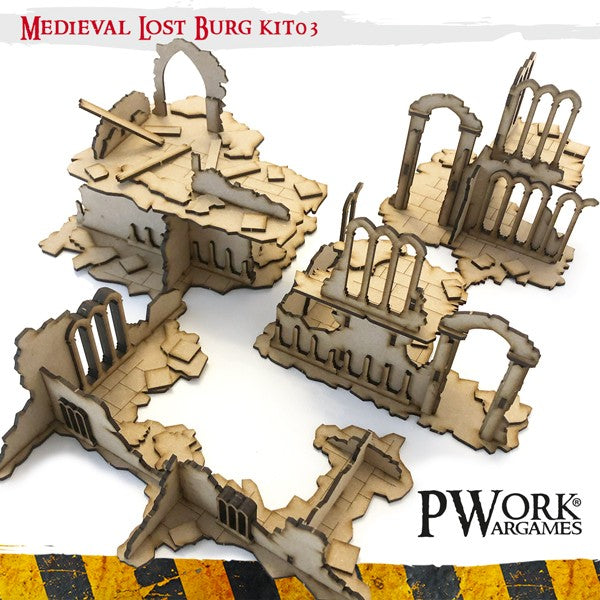 PWork MDF Terrain - Medieval Lost Burg 03