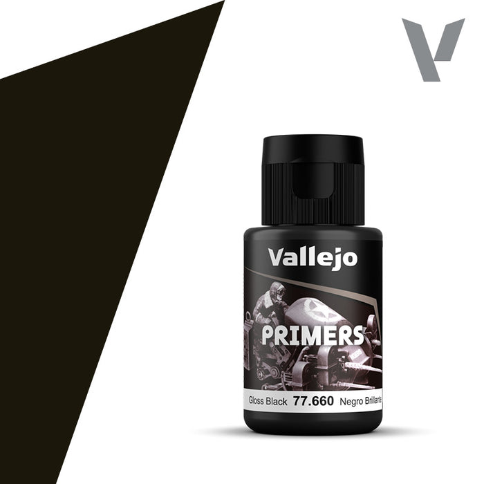 Vallejo Gloss Black Primer - 32ml