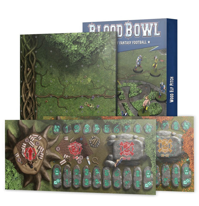Blood Bowl: Wood Elf Team Pitch and Dugouts