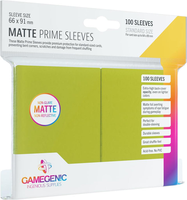 Matte Prime Sleeves - Lime Green (100)