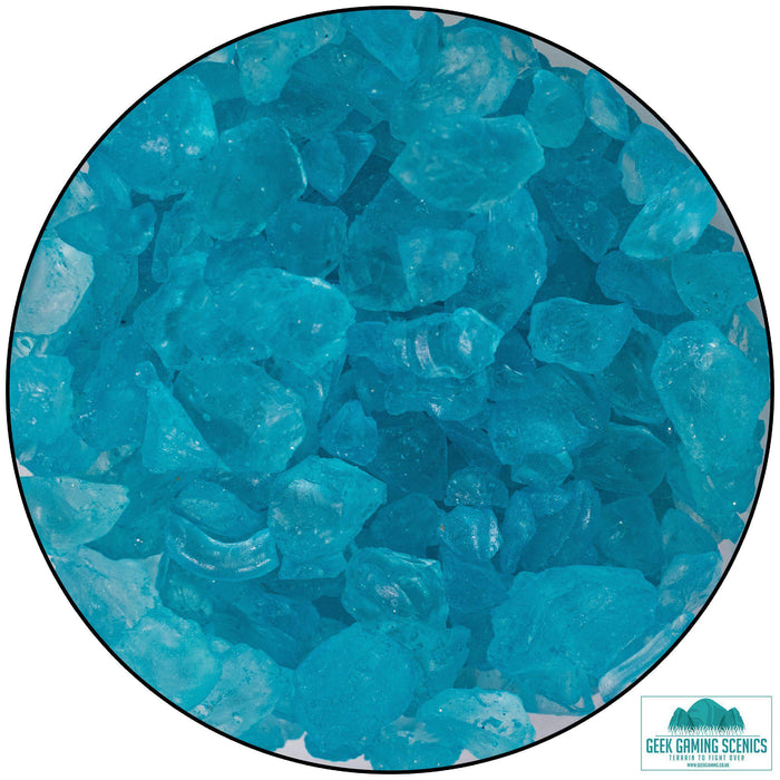 Glass Shards 4-10 mm turquoise (400 g)-Geek Gaming